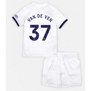 Tottenham Hotspur Micky van de Ven #37 Hjemmebanesæt Børn 2023-24 Kort ærmer (+ korte bukser)